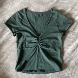 BRANDY MELVILLE forest green gina top